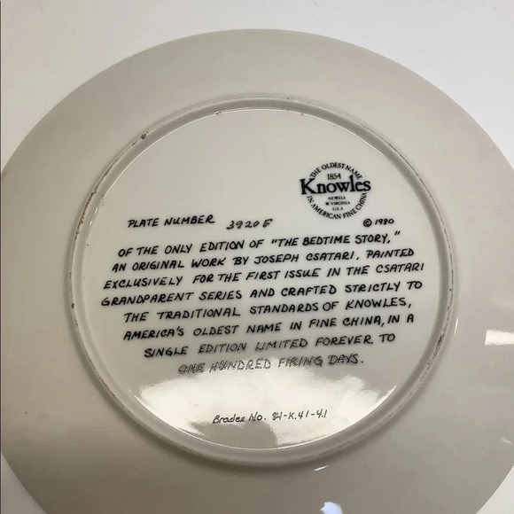 Vintage Knowles 1980 The Csatari Grandparent Collectors Plate - Picture 2 of 2